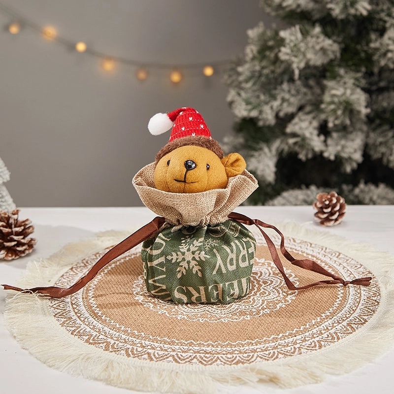 Christmas Cartoon Santa Snowman Gift Bags for Party Festival | Holiday Gift Bags