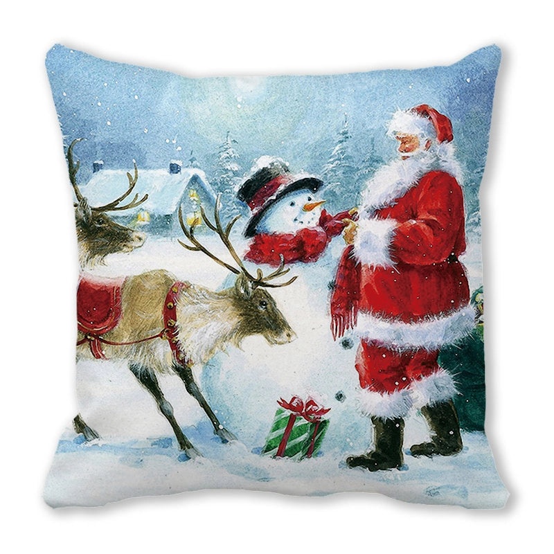 Festive Santa Pillow Covers for Couch Sofa Christmas Home Decor|Home Decor & Pillows