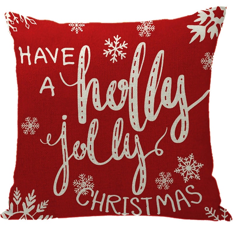 Winter Snowflake and Elk Linen Pillow Covers|Home Decor Pillows