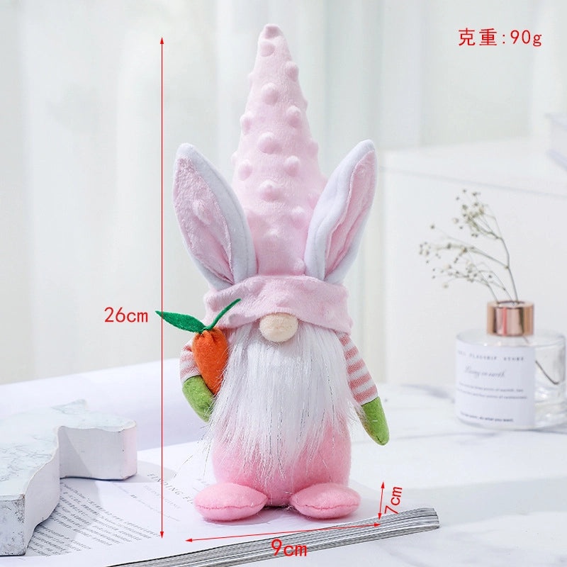 Easter Bunny Doll with Pointed Hat Cute Faceless Plush Ornament|Home Decor & Seasonal Decorations