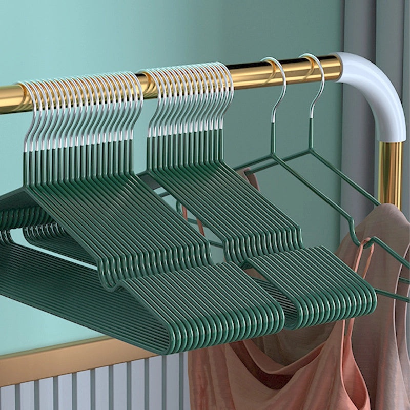 Durable Non-Slip Metal Clothes Hanger with Dip Plastic Coating for Home Use | Home Storage & Organization