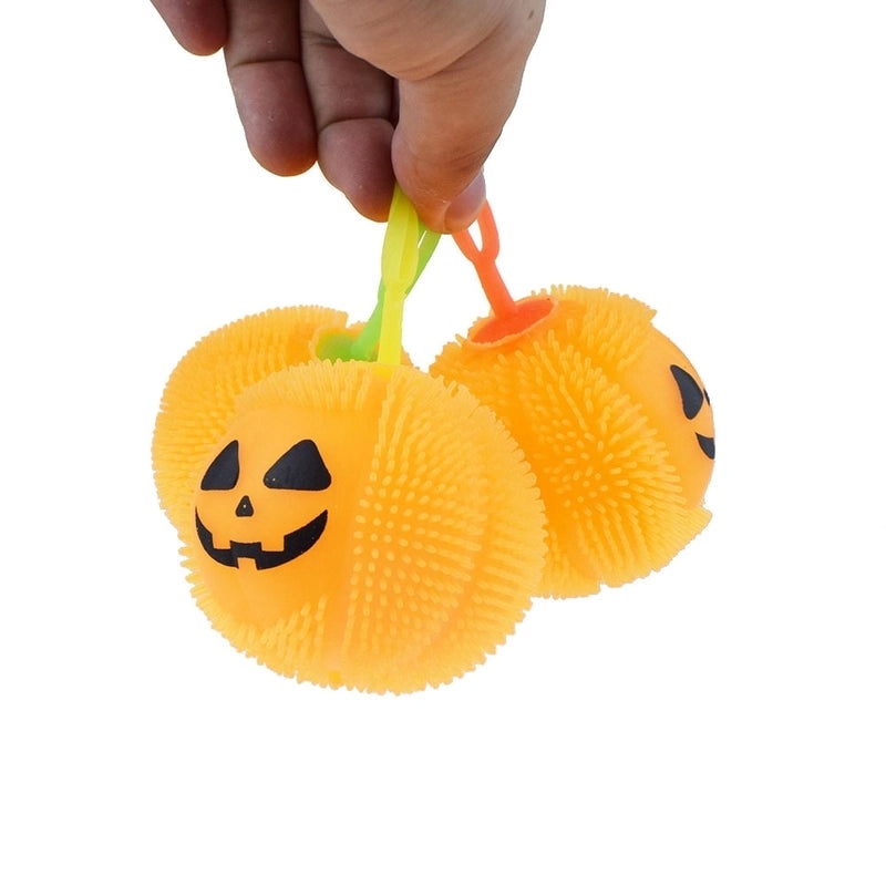 Halloween Pumpkin Squeeze Toy with Hairy TPR Plastic Ball | Toys & Novelties