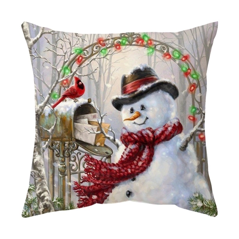 Adorable Snowman Plush Cushion Covers|Home Decor Pillows