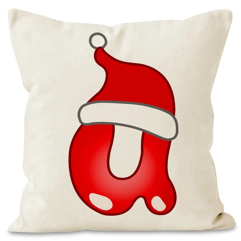 Nordic Christmas Pillow Covers Cute Modern Santa Hat Linen Polyester Sofa Cushion Cases|Home Decor Pillows
