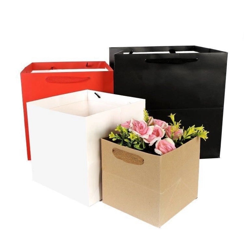 Vintage Solid Color Paper Gift Bags for Festivals | Party Supplies