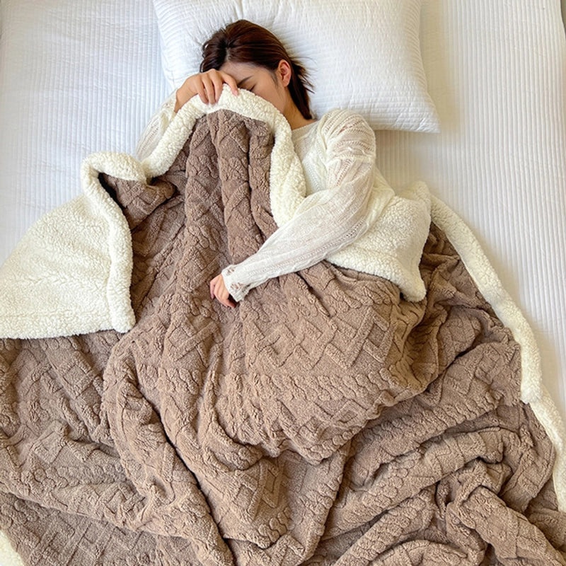 Cozy Soft Solid Color Polyester Throw Blanket|Home & Living Textiles