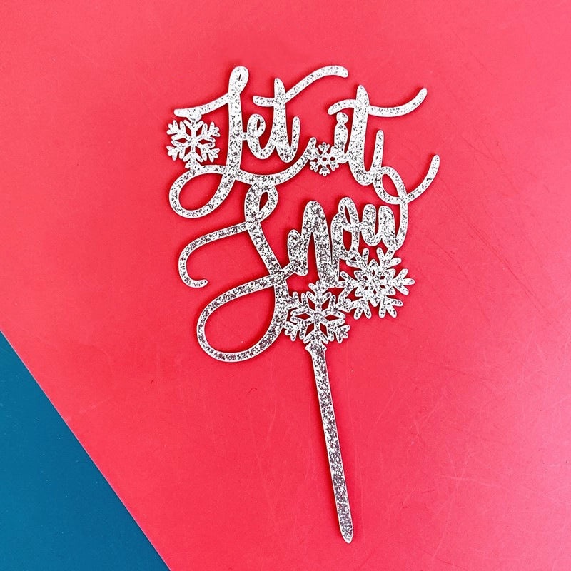 Christmas Tree Letter Acrylic Cake Toppers Party Decorations | Cake Decorating Supplies