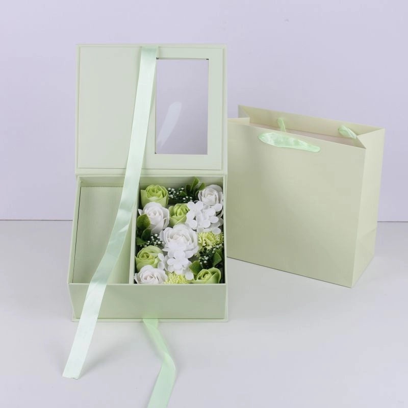Transparent PVC Rose Gift Box with Window | Flower Gift Packaging