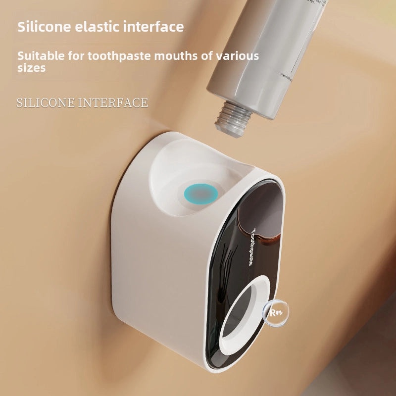 Automatic Toothpaste Dispenser with Wall-mounted Toothbrush Holder for Kids Home Bathroom | Bathroom Accessories
