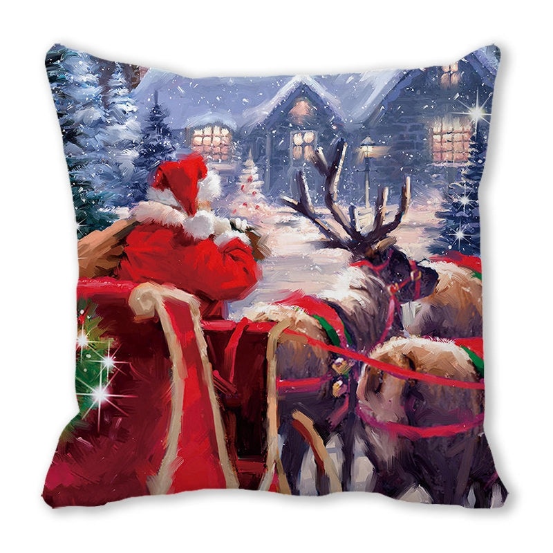 Festive Santa Pillow Covers for Couch Sofa Christmas Home Decor|Home Decor & Pillows