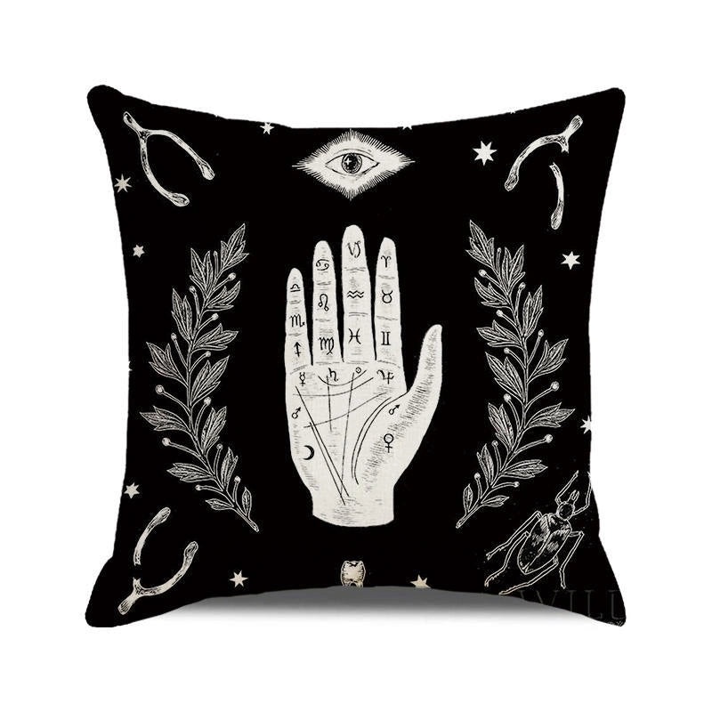 Halloween Skull Cotton Pillow Covers Retro Punk Style for Couch Sofa Decor|Home Decor & Pillows