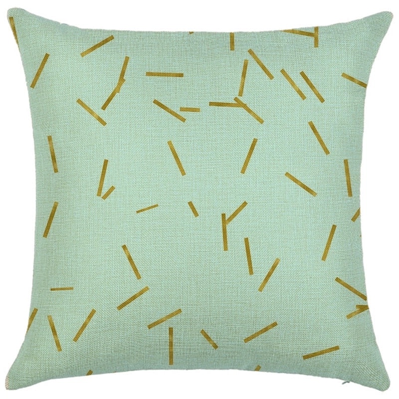 Classic Minimalist Ocean Letter Linen Pillow Cases for Commute | Home Decor Pillows