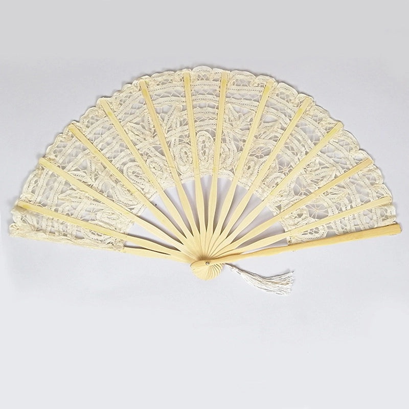 Vintage Bamboo Lace Folding Hand Fan 1 Piece|Accessories & Fashion