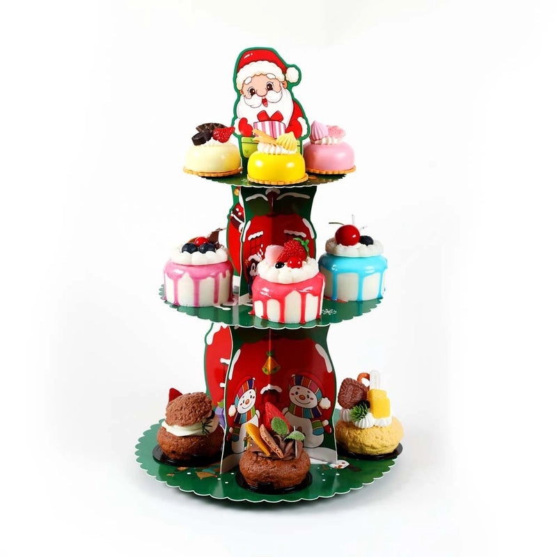 Christmas Modern Classic Style Holiday Jewelry Display Tray with Santa Claus and Christmas Tree | Home Decor & Holiday Accessories