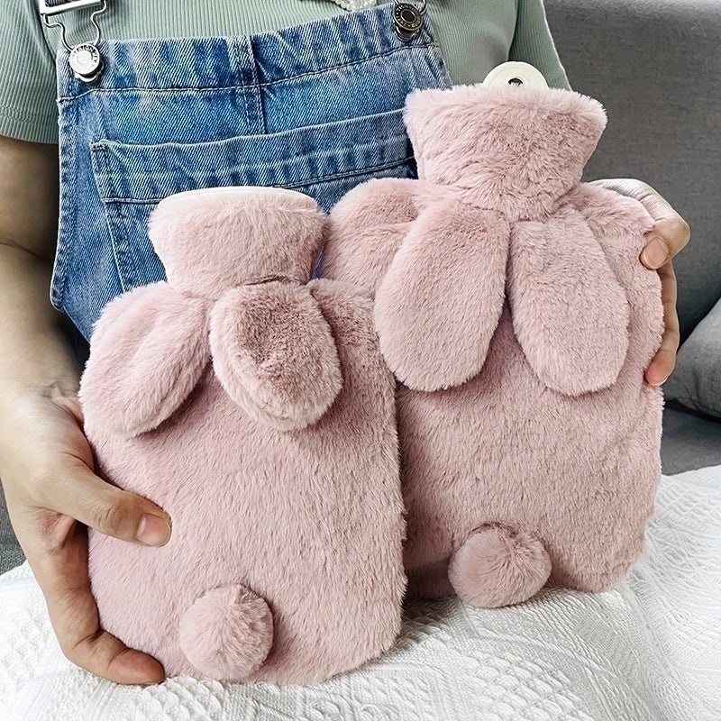 Cute Cartoon Rabbit Plush Hand Warmer with Removable Hot Water Bag | Home & Living Accessories