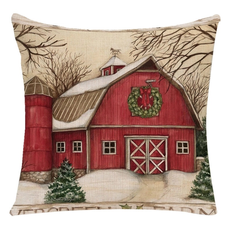 Christmas Santa Snowman Decorative Pillow Covers | Home Decor