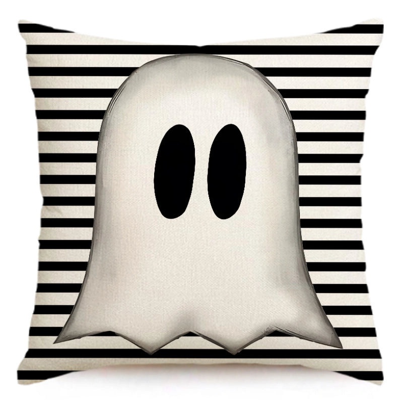 Halloween Ghost Linen Pillow Covers with IG Style Letters for Sofa Couch Decor|Home Decor