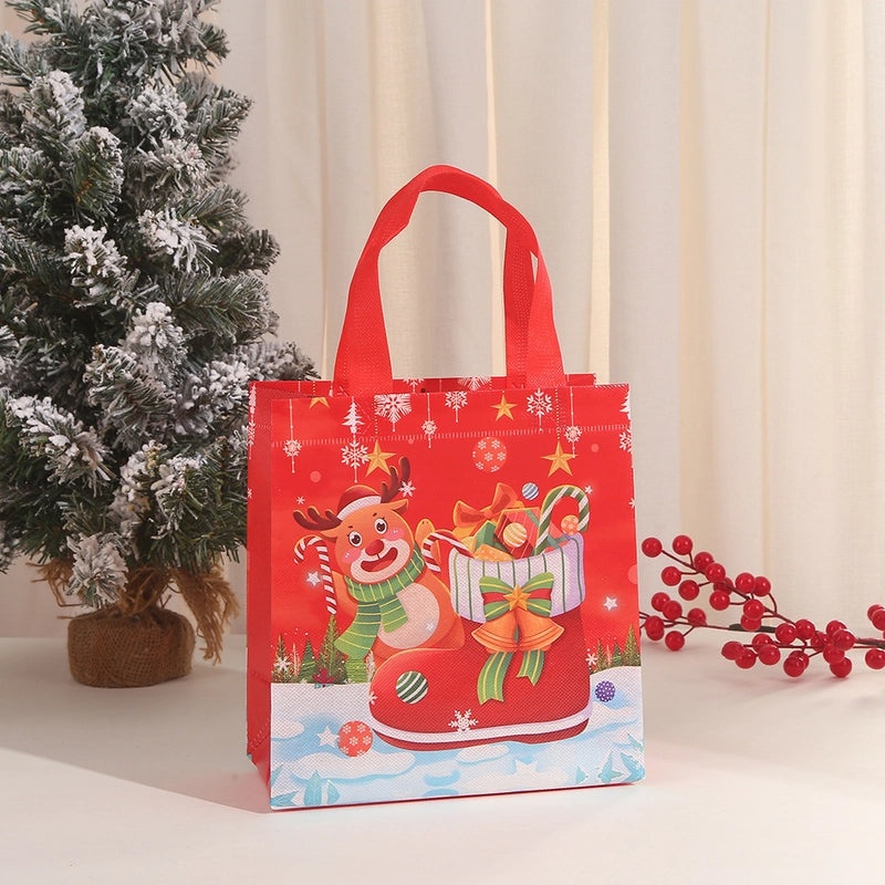 Christmas Nordic Classic House Tree Santa Claus Nonwoven Party Gift Bags|Holiday Decorations & Gift Wrap