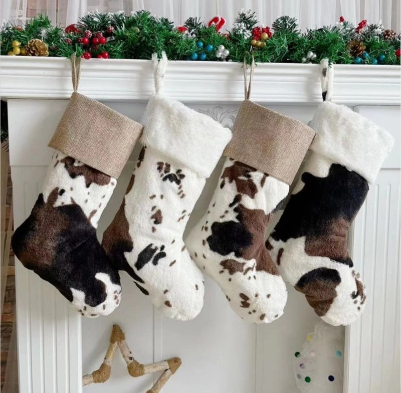 Cute Cartoon Cow Christmas Socks Polyester Indoor Party Festival Wear|Festive Socks & Hosiery