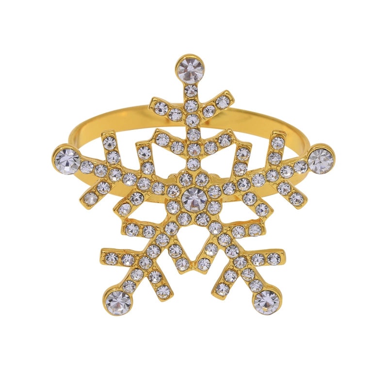 Festive Snowflake Alloy Napkin Ring for Christmas Home Decor | Kitchen & Dining Accessories