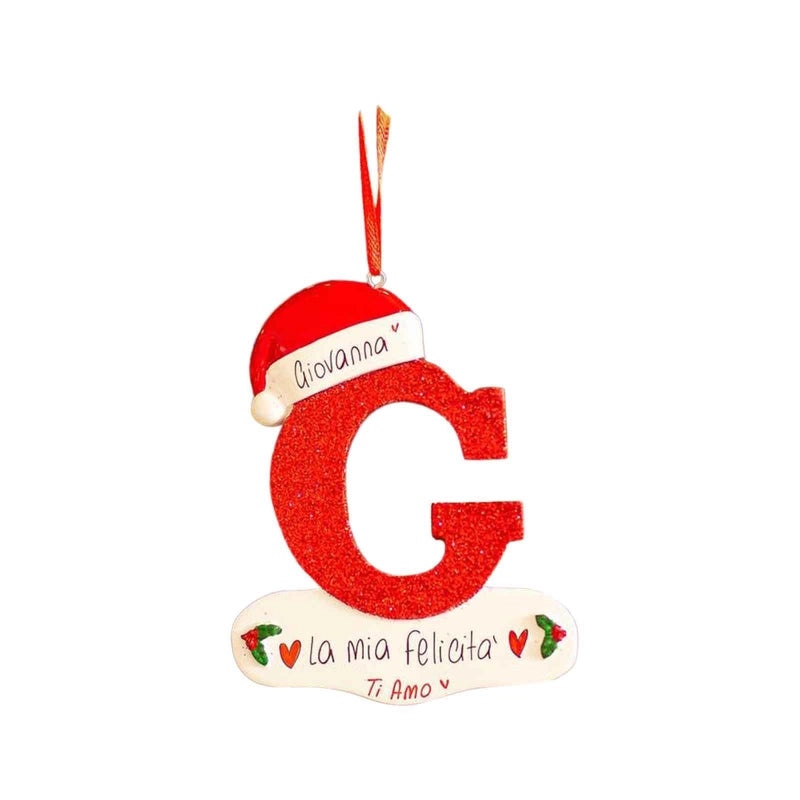 26 English Letters Car Pendant Christmas Tree Ornament for Home Decoration|Car Accessories