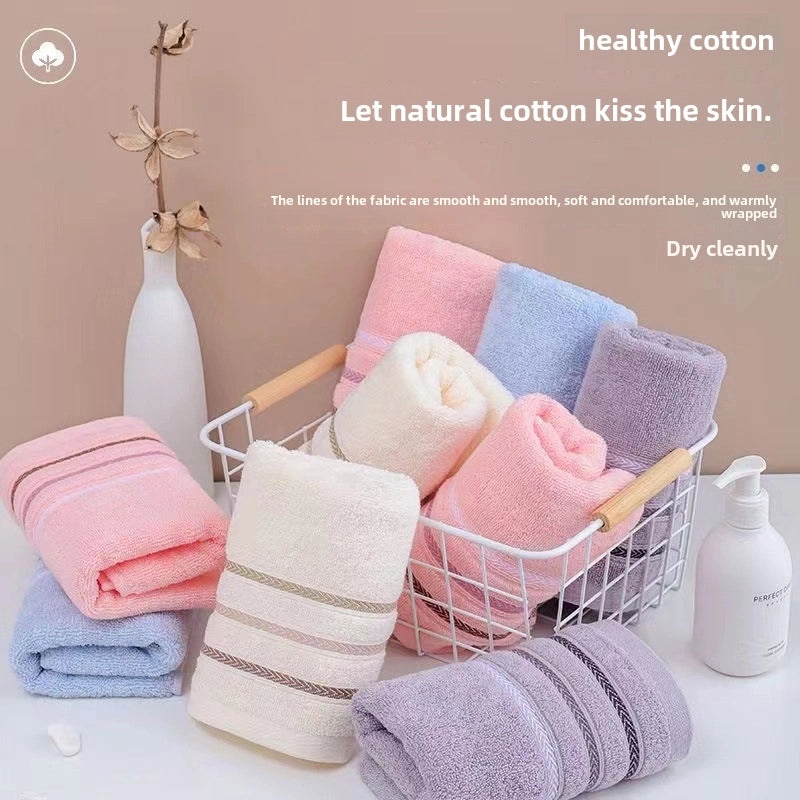 Pure Cotton Thick Absorbent Large Face Towel for Adults | Home & Bath Towels