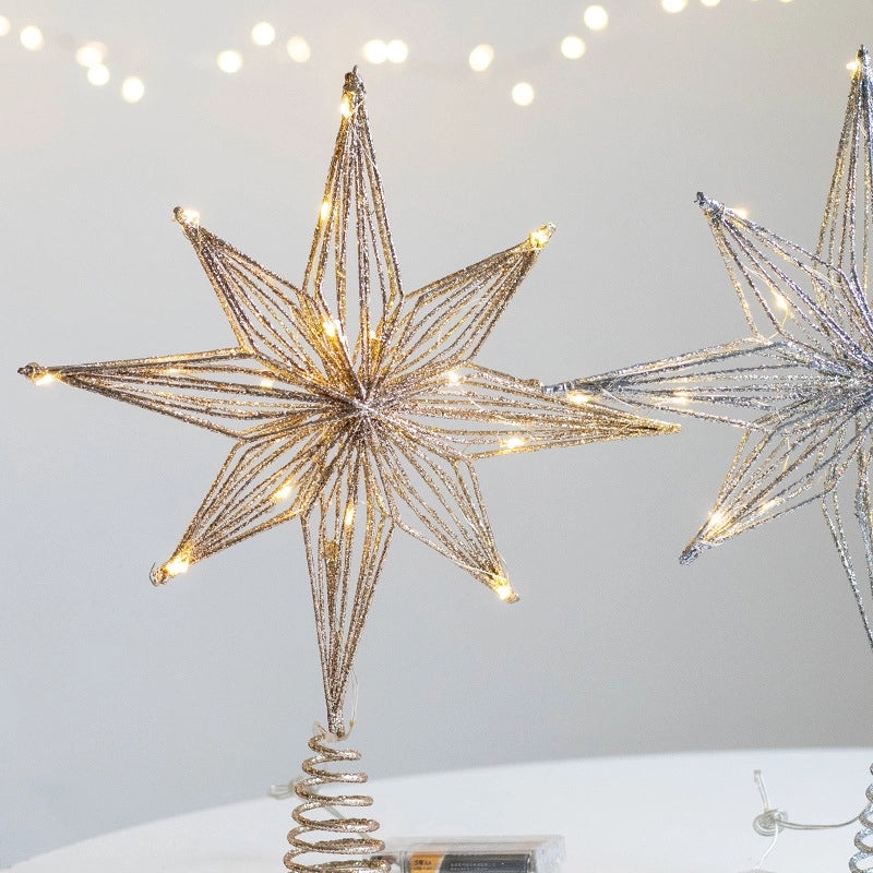 Minimalist Star Iron Art Christmas Selfie Light Decoration | Holiday Decorations