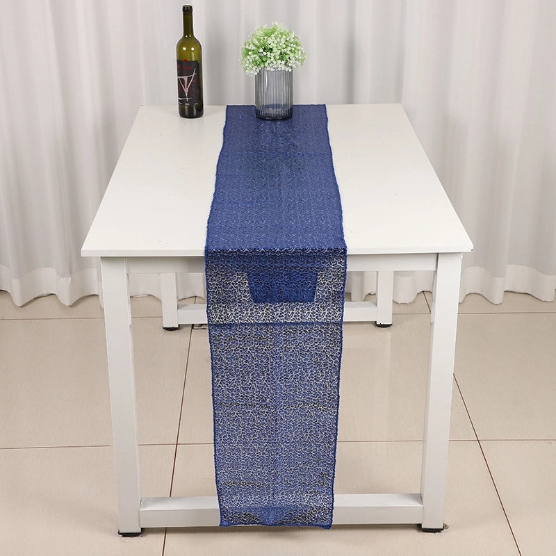 Embroidered Polyester Sequin Table Runner for Wedding & Christmas Decor | Home & Living Table Linens
