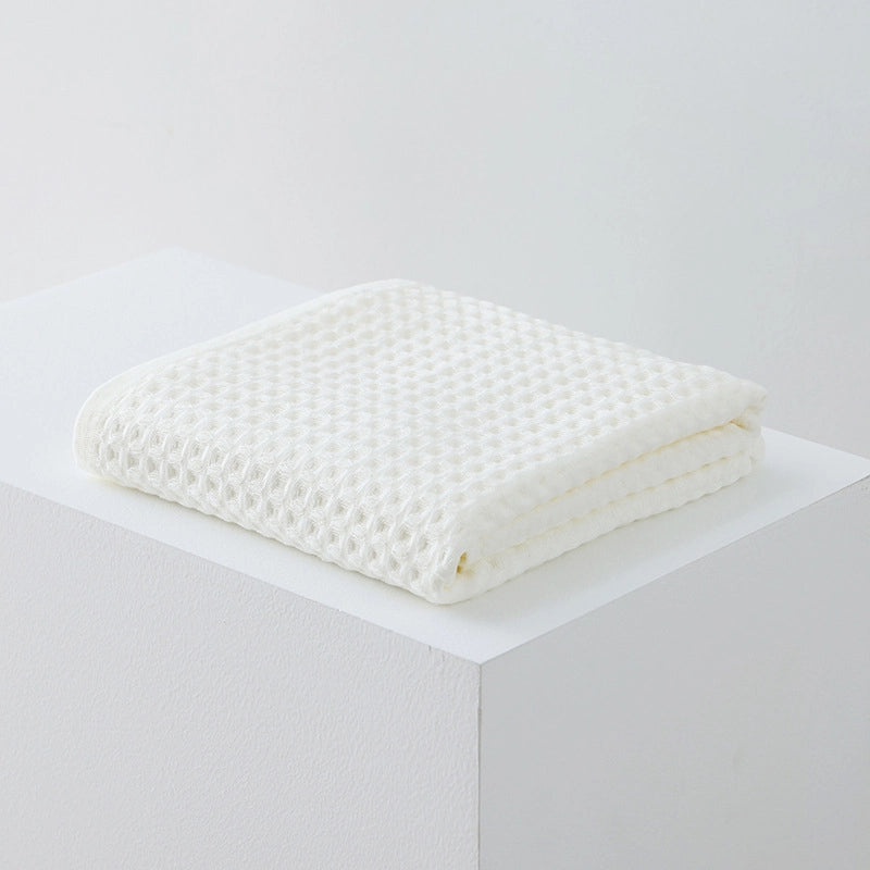 Antibacterial Pure Cotton Waffle Bath Towel for Adults | Bath Towels & Beach Towels