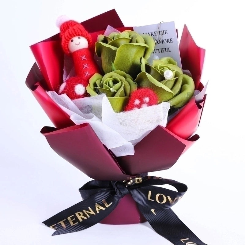 Festive Christmas Flower Soap Bouquet | Home Decor & Gifts