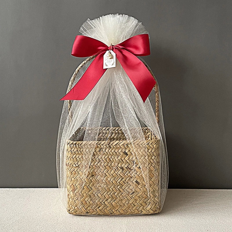 Pastoral Solid Color Wicker Straw Handbag Chic Bohemian Style|Women's Accessories Bags & Purses