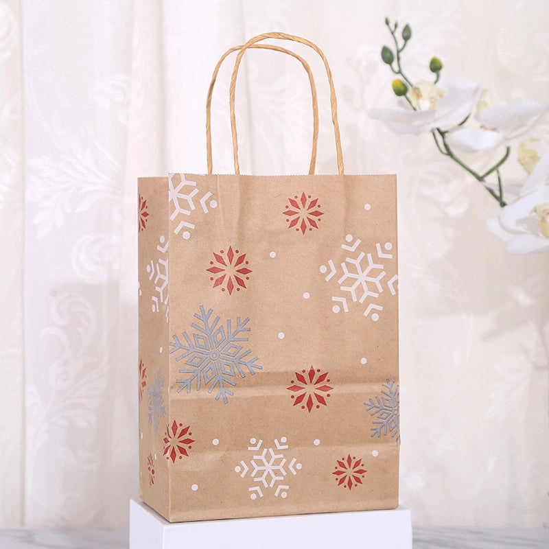 Christmas Tree Socks Gift Bags Snowflake Kraft Paper Daily Use|Holiday Gift Packaging