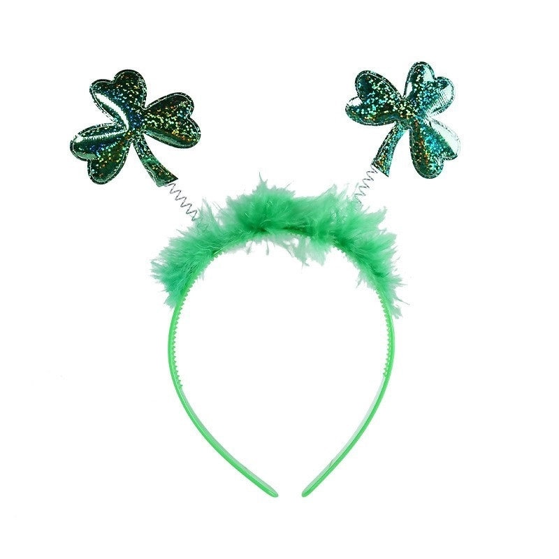St. Patrick's Day Shamrock Bow Hairband Party Costume Accessory Plastic Hair Band 1 Piece|Hair Accessories
