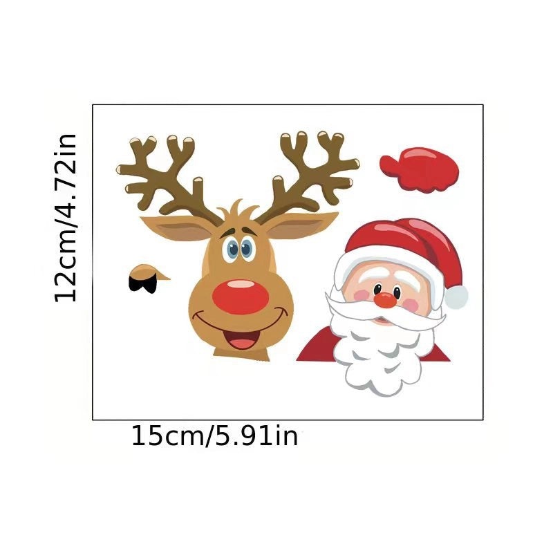 Festive Christmas Tree Snowman Elk Decorations PVC Ornaments|Holiday Home Decor