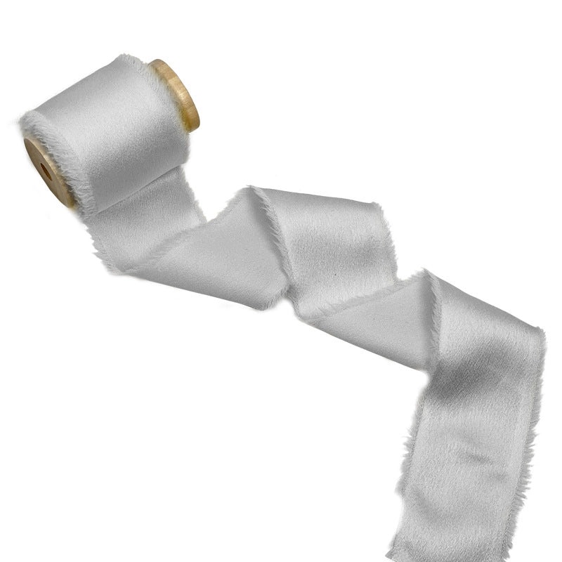 Soft Satin Hand-Torn Burlap Ribbon for Hair Flowers and Christmas Decoration|Craft Supplies & Ribbons