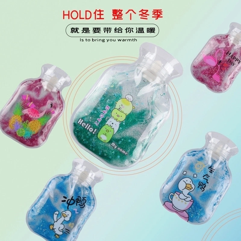 Cute Plush Rabbit Fur Hot Water Bottle Portable Teddy Bear Hand Warmer Winter Heating Pad Cartoon Explosion-Proof | Home & Living