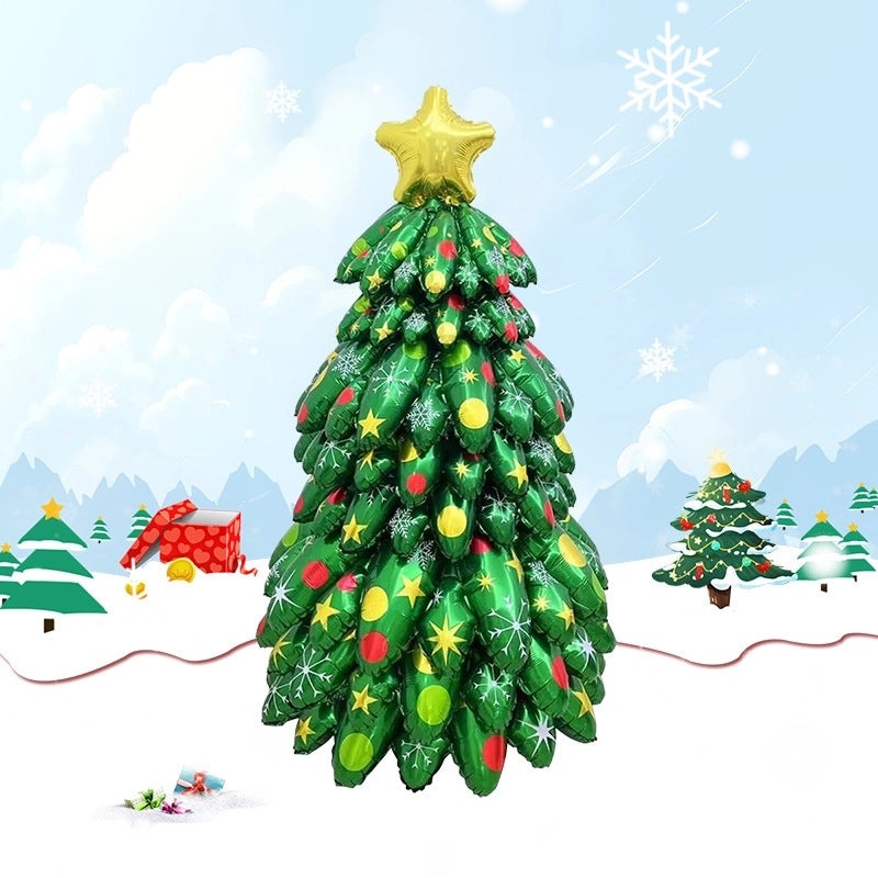 Festive Classic Christmas Tree Aluminum Foil Balloons|Holiday Decorations