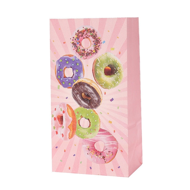 Cartoon Kraft Paper Party Gift Bags with Printed Stickers Candy Favor Bags|Party Supplies