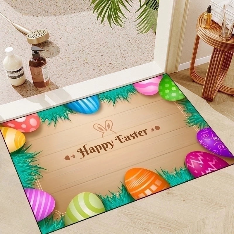 Easter Themed Casual Polyester Floor Mat for Vacation Decor|Home Decor & Rugs