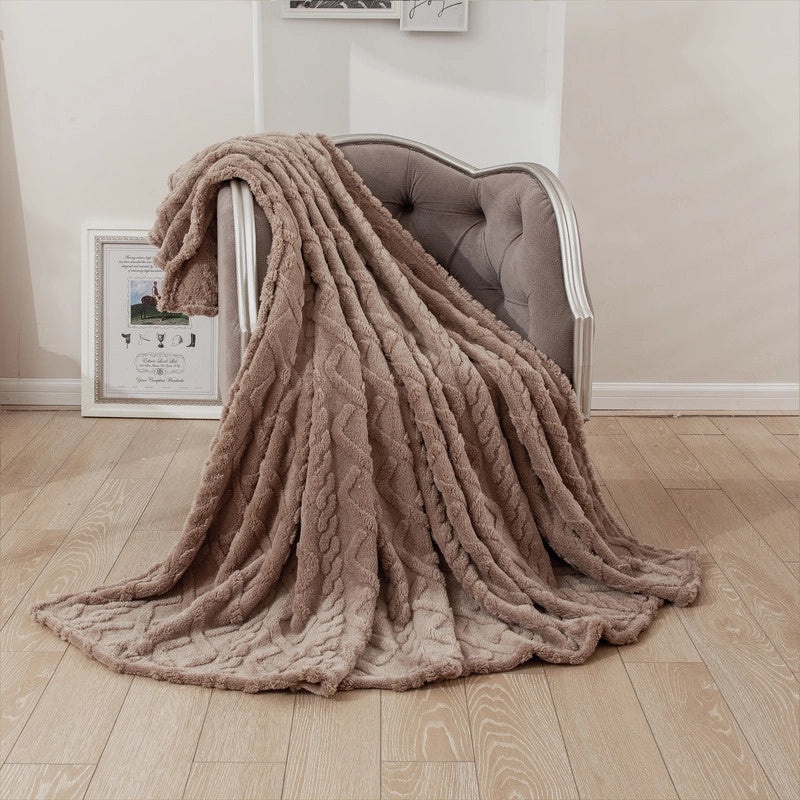 Cozy Solid Color Lambswool Fleece Blanket for All Seasons|Home Textiles & Bedding