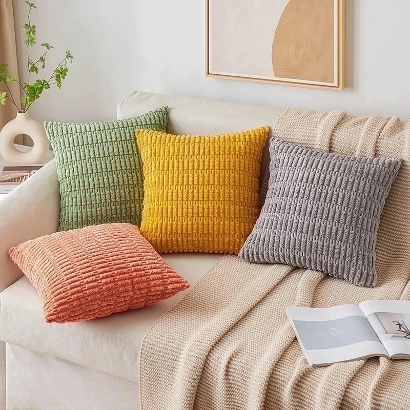 Corduroy Pillow Covers for Casual Vacation Decor | Home Textiles & Bedding