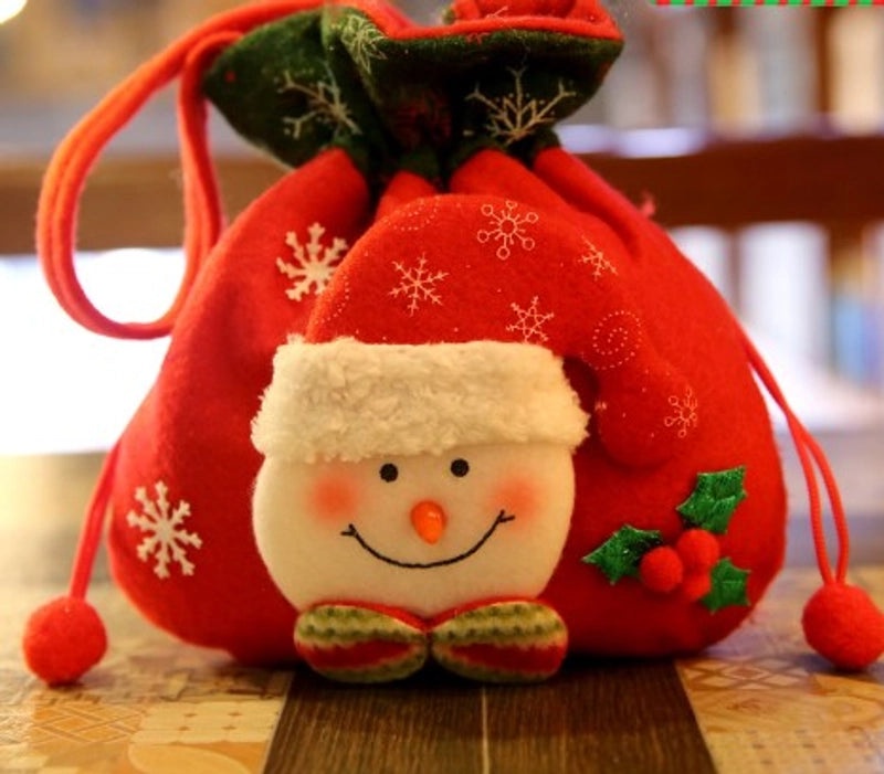 Christmas Santa Claus Nonwoven Party Gift Bags Cute Holiday Treat Bags|Holiday Party Supplies