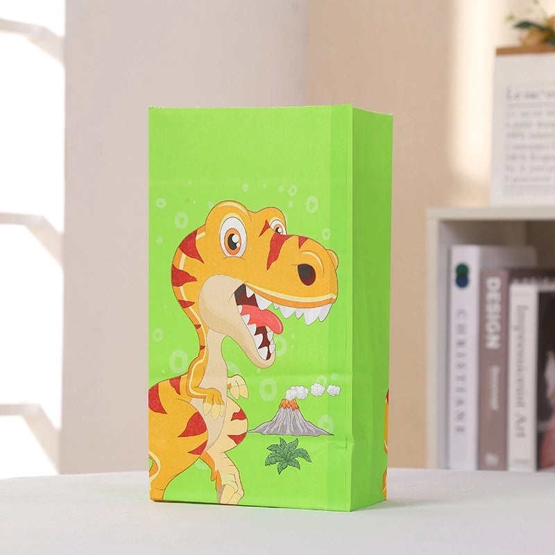 Adorable Dinosaur Design Paper Gift Bags for Festivals | Party Supplies