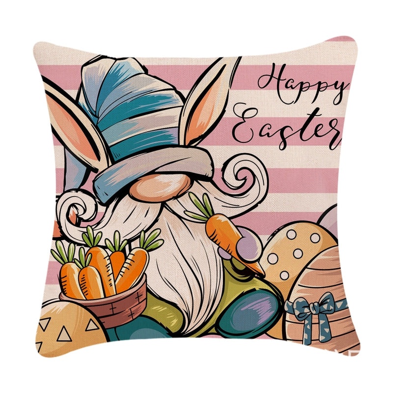 Minimalist Easter Rabbit Linen Pillow Covers for Couch and Sofa Decor | Home Decor Accessories