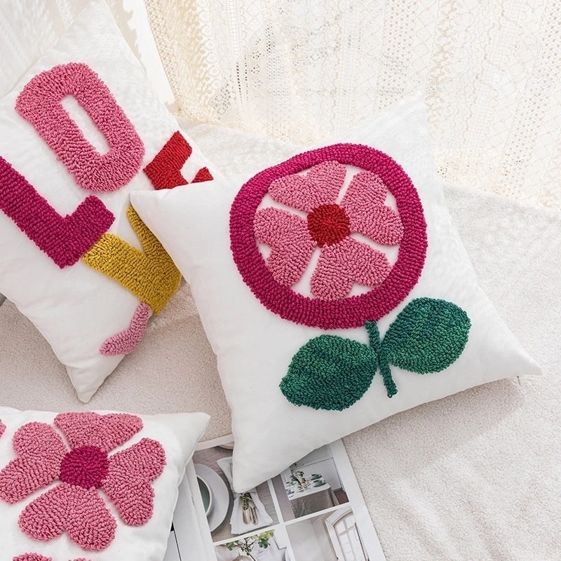 Charming Heart and Flower Pattern Cotton Pillow Covers|Home Decor Bedding Accessories
