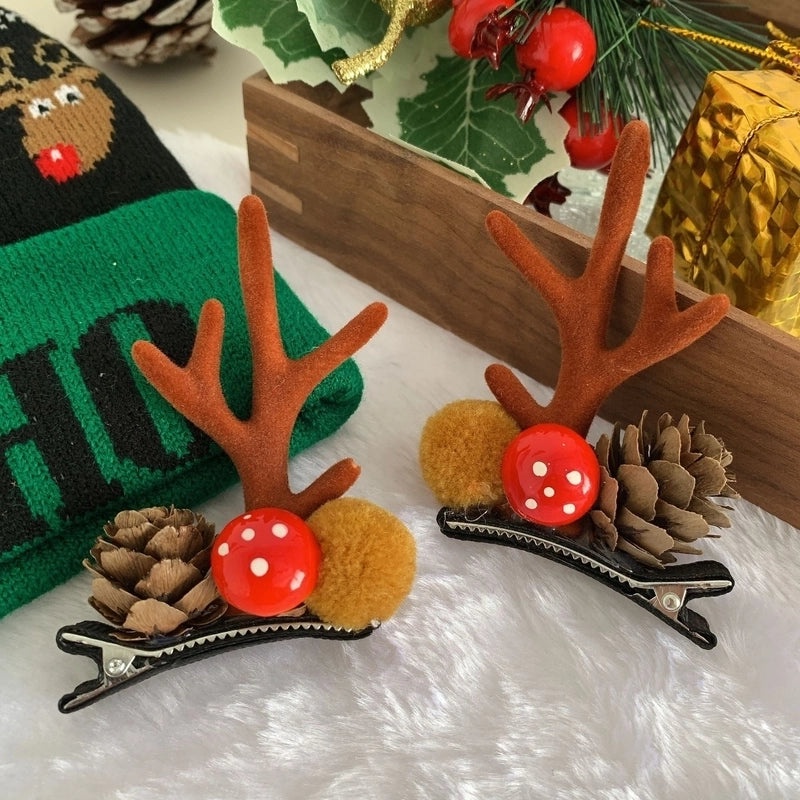 Festive Reindeer Antler Hair Clip for Daily Wear|Hair Accessories