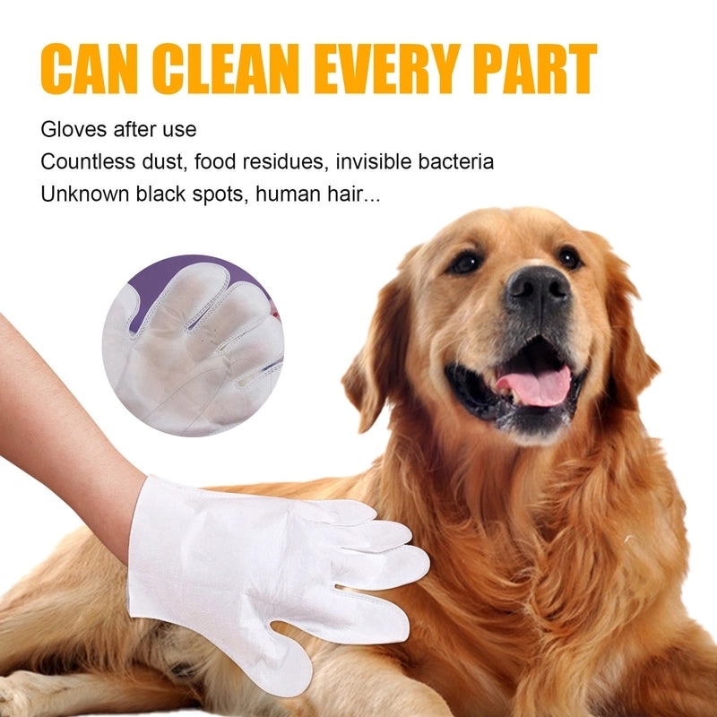 Pet Grooming No-rinse Non-woven Gloves for Cats and Dogs Hair Removal Wipes|Pet Care Accessories