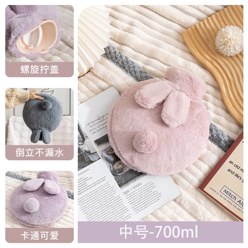 Cute Cartoon Rabbit Plush Hand Warmer with Removable Hot Water Bag | Home & Living Accessories