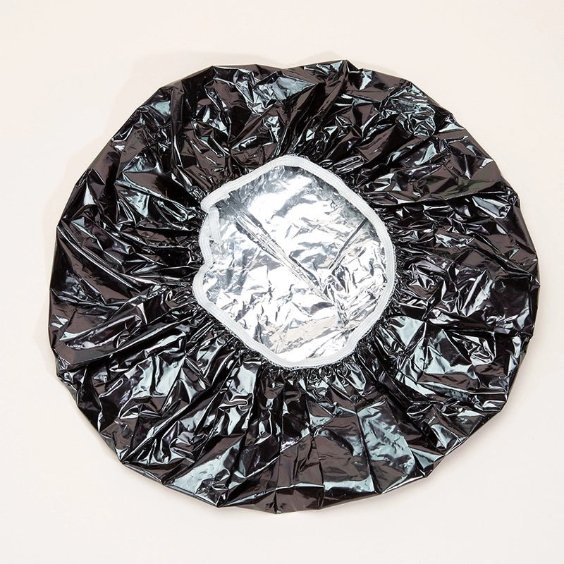 Minimalist Solid Color Aluminum Shower Cap Waterproof Bath Hair Cover|Bathroom Accessories