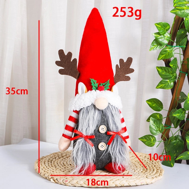 Creative Hong Kong Antler Dwarf Doll Christmas Ornaments | Holiday Decorations & Gifts